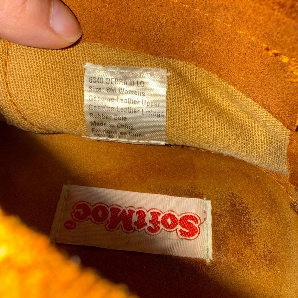 SoftMoc Debra II Lo Women Size 8M Tan Suede Fringe Moccasin Booties Boho Western - Picture 8 of 8